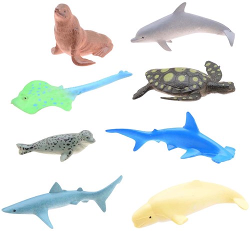 Johntoy sea animals playset - Animal World - 8-piece toy set-2