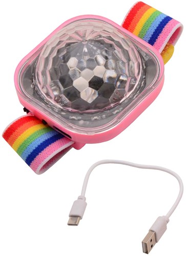Johntoy disco bracelet rechargeable with light-up disco ball toy-2