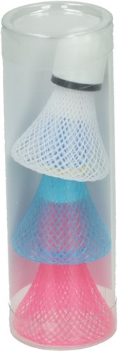 Johntoy badminton ploppers set in tube, 3 colours, toy-2