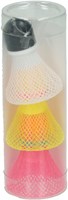 Johntoy badminton ploppers set in tube, 3 colours, toy-3