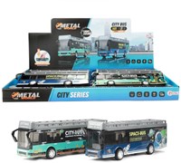 Toi-Toys city bus toy 21cm pull back with light and sound