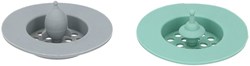 Cuisine Elegance sink strainer silicone set of 2 green grey kitchen