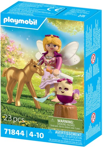 Playmobil golden unicorn foal play figure with fairy and accessories-3