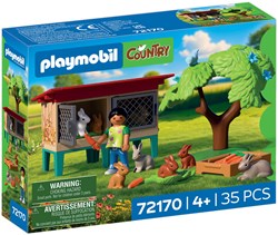 Playmobil Country rabbit hutch playset farm animals 72170