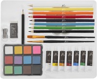 Aquarel Art Verf- en Tekenset, 34dlg.-3
