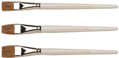 Mercurius brush cow hair flat short for toddlers - 22 mm painting