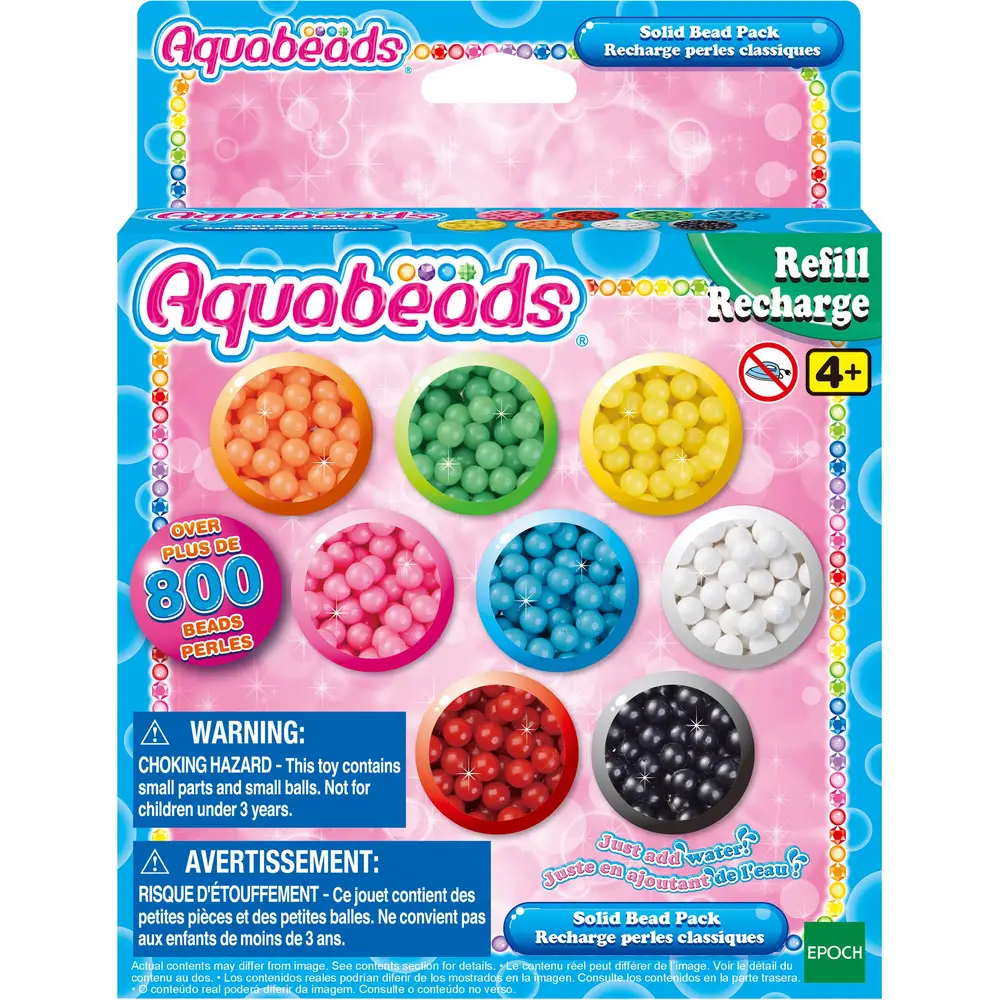 Aquabeads craft refill bead pack - 800 pieces multi color