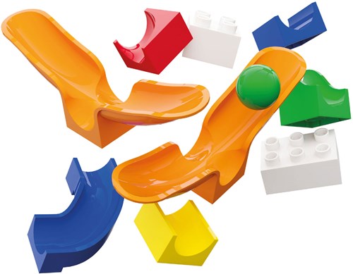 Hubelino marble run accessories swing 46-piece expansion set-2