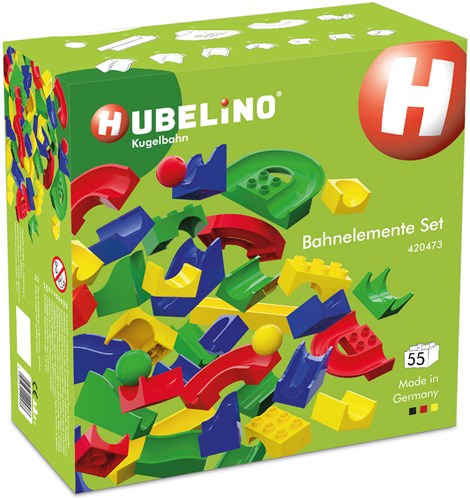 Hubelino marble run track elements set - 55 pieces - expansion toy