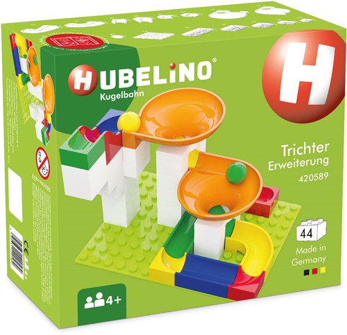 Hubelino marble run expansion set funnel - 44 pieces - Duplo compatible
