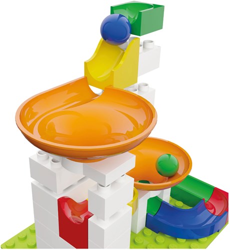Hubelino marble run expansion set funnel - 44 pieces - Duplo compatible-3