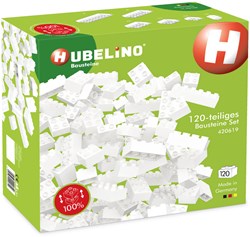 Hubelino building blocks white - 120-piece set - compatible marble run