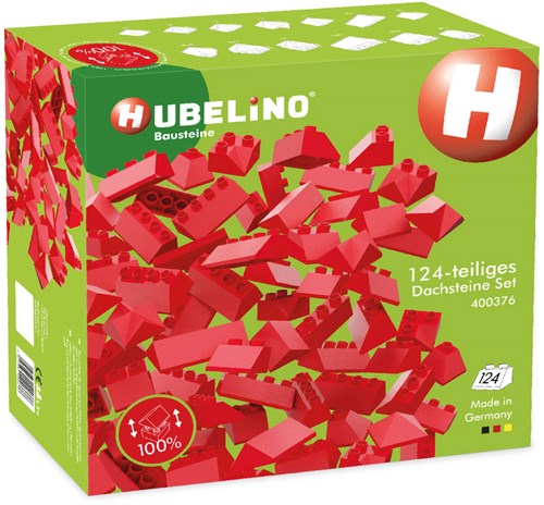 Hubelino building blocks roof tile set - 124 pieces - compatible bricks