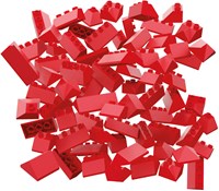 Hubelino building blocks roof tile set - 124 pieces - compatible bricks-2