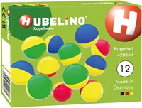 Hubelino marble set - colorful marbles for marble run - 12 pieces