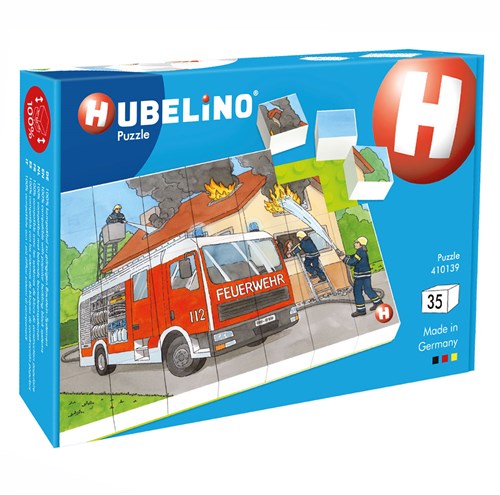 Hubelino fire brigade block puzzle - building blocks puzzle 35 pieces kids