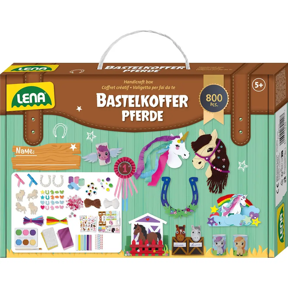 Lena craft case horses - creative toy craft set 400 pieces