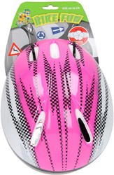 Johntoy bike helmet kids helmet size 50-54 pink black check safe