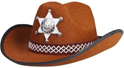 Boland cowboy hat sheriff brown for kids - dress up hat