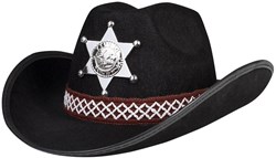 Boland - Kids hat Sheriff black cowboy dress-up hat