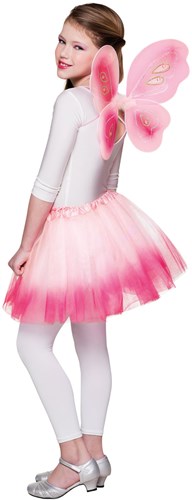 Boland fairy dress up set pink tulle wings glitter elastic-2