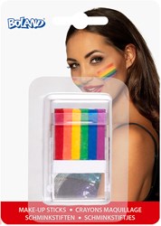 Boland face paint sticks rainbow - make-up stick - multicolor face paint - carnival, theme party, pride
