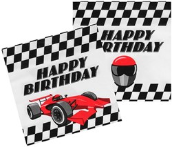 Boland - Racing Napkins - Race Car Party - Set of 20 Paper Napkins