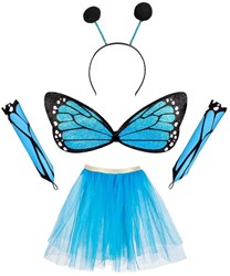 Boland butterfly dress up set blue - fantasy costume for kids