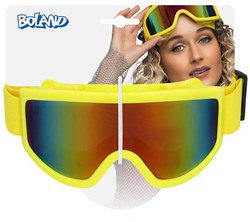 Boland ski goggles party neon yellow - retro festival carnival accessory