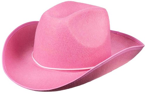 Boland cowboy hat pink felt for adults - party hat