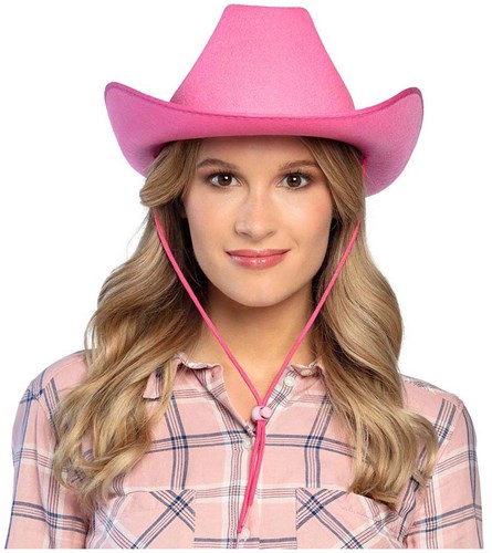 Boland cowboy hat pink felt for adults - party hat-2