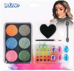 Boland make-up set glamour face paint festival glitter
