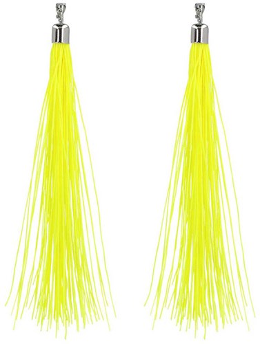 Boland earrings neon yellow festival - striking 80s disco jewelry