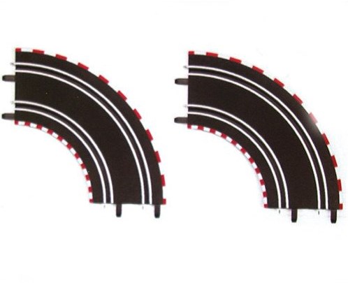 Carrera racetrack curve - 2 pieces plastic track parts 1:43