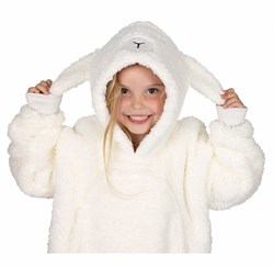 Noxxiez cuddle hoodie sheep medium - fleece wearable blanket for kids
