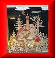 Small Foot - Wooden Advent Calendar Christmas Winter Dream with LED Light-3