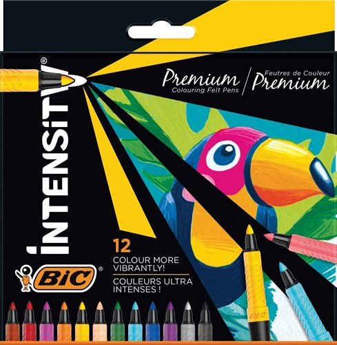 BIC felt tip pens Intensity luxury box 12 colors premium set