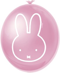 Haza balloons pink Nijntje - set of 6 baby shower party decoration