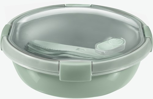 Curver lunchbox Smart To Go Eco round 1L with cutlery set - green