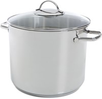 Stainless Steel Soup Pot 26 cm 11 Liter - Glass Lid - Induction Safe-2