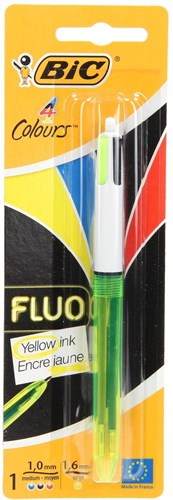 BIC ballpoint pen multicolor fluorescent - writing fun for kids