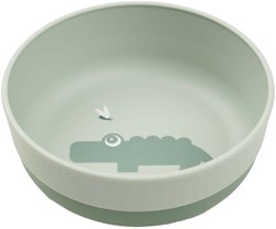 Done by Deer kids bowl Croco green non-slip dishwasher safe