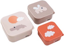 Done by Deer snack box set pink - 3 pcs - Happy Clouds - lunch box