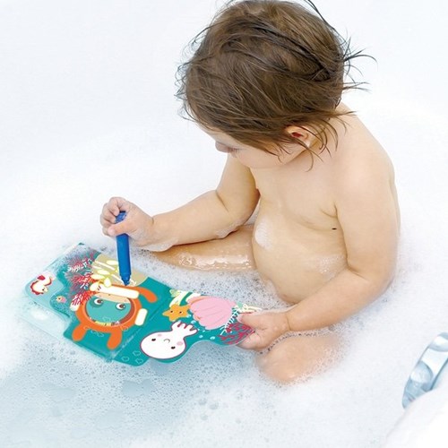 Ludi bath book coloring book for bath time with pencils water fun-3