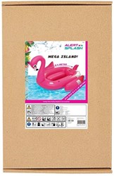 Alert inflatable flamingo island pool 240x180 cm with handles