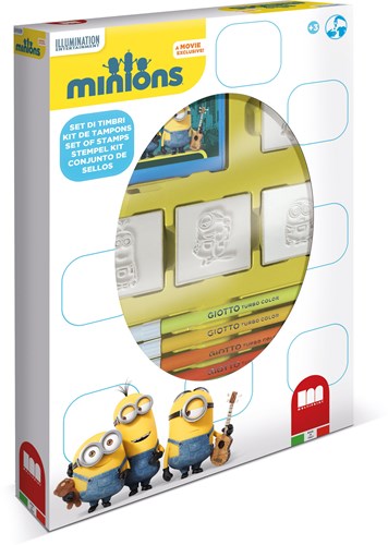 Multiprint Minions stamp set - 4 wooden stamps and 7 markers-3