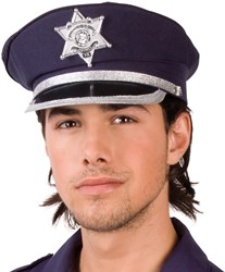 Boland police cap - Officer adjustable size adult accessory
