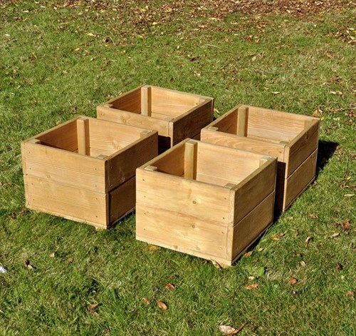 Cosy Small Square Planters (4pk) - 27075