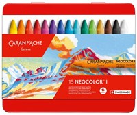 Caran d'Ache oil pastel set Neocolor I 15 colors for kids-2