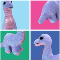 Lumo Stars plush dinosaur Brontosaur purple 15cm cuddly toy-3